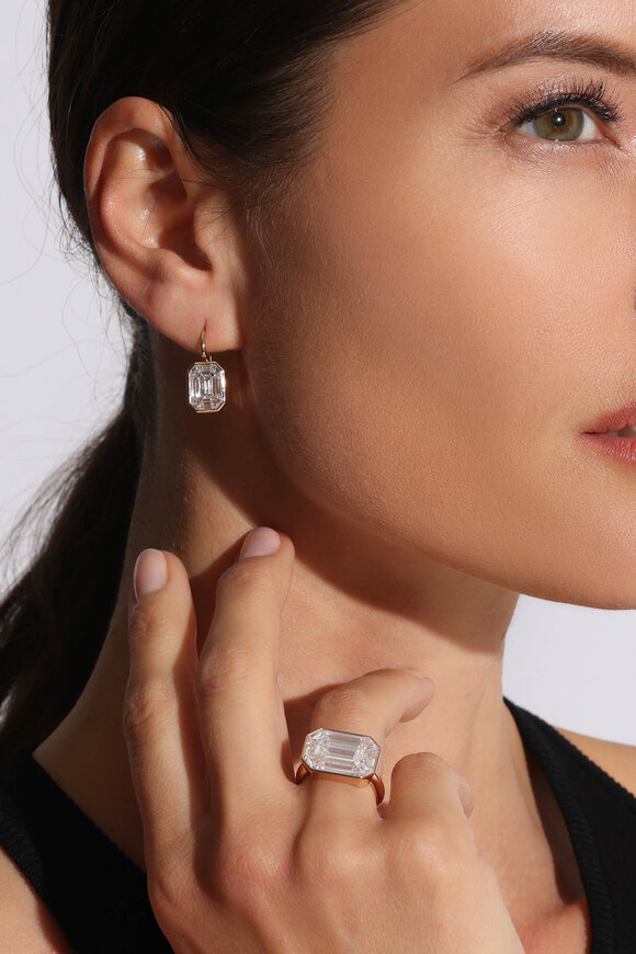 Walters Faith 18k Rose Gold Diamond Puzzle Earring