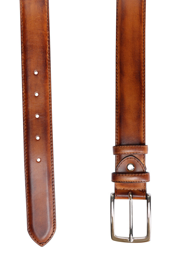 Bontoni Cognac Leather Belt - view 2