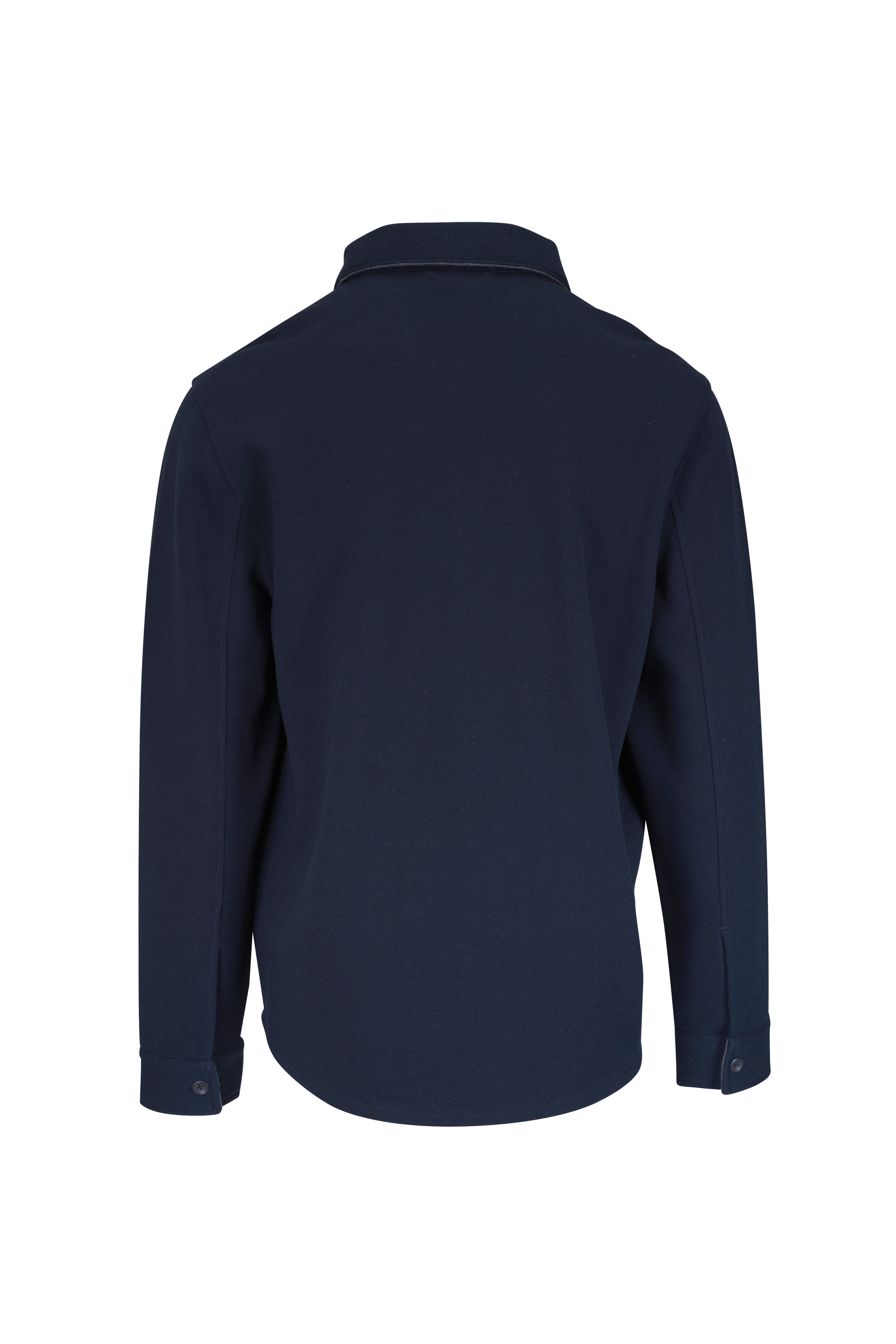 Vince - Coastal Blue Double Knit Piqué Shacket