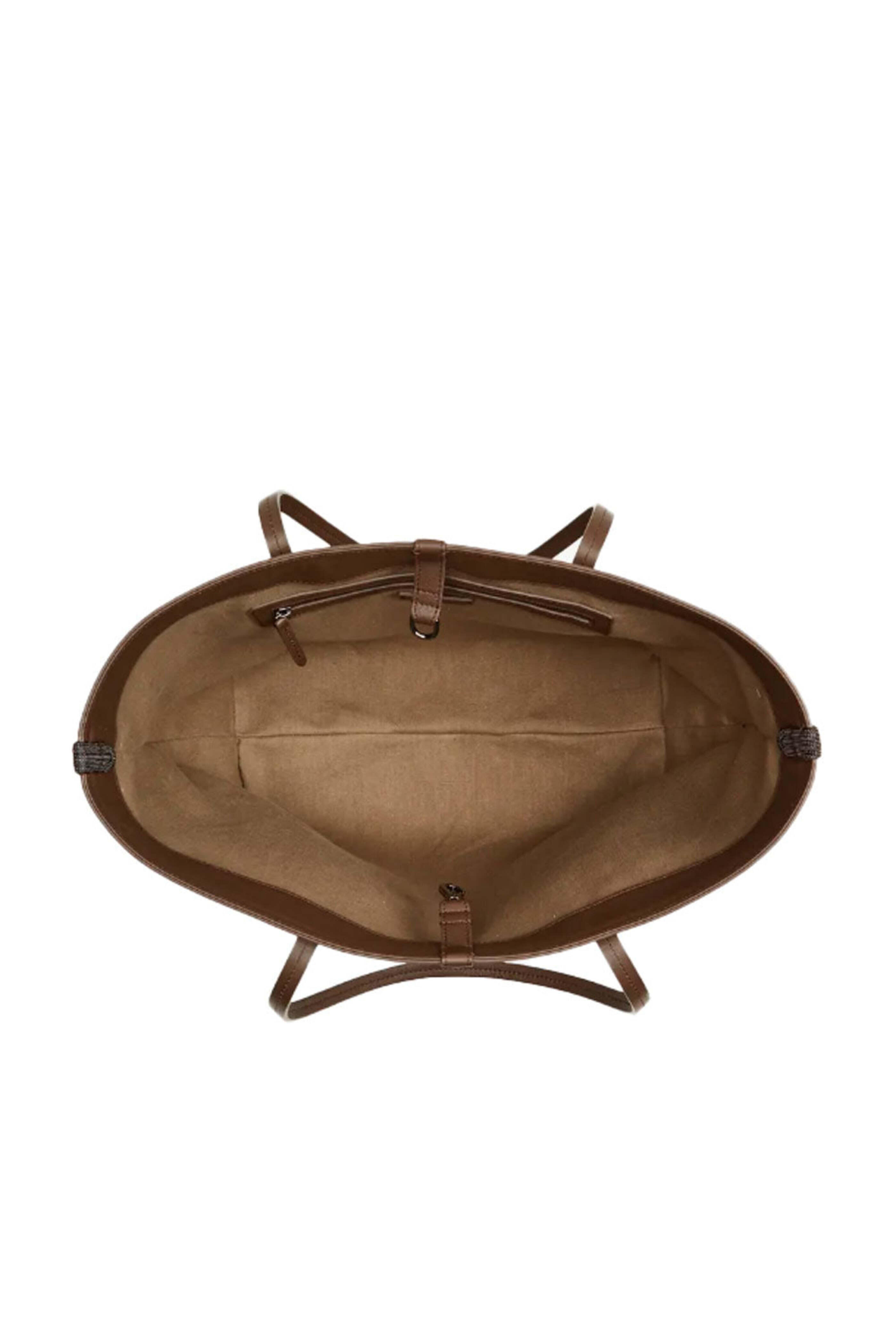 Brunello Cucinelli - Woven Raffia Shopper Tote in Mud
