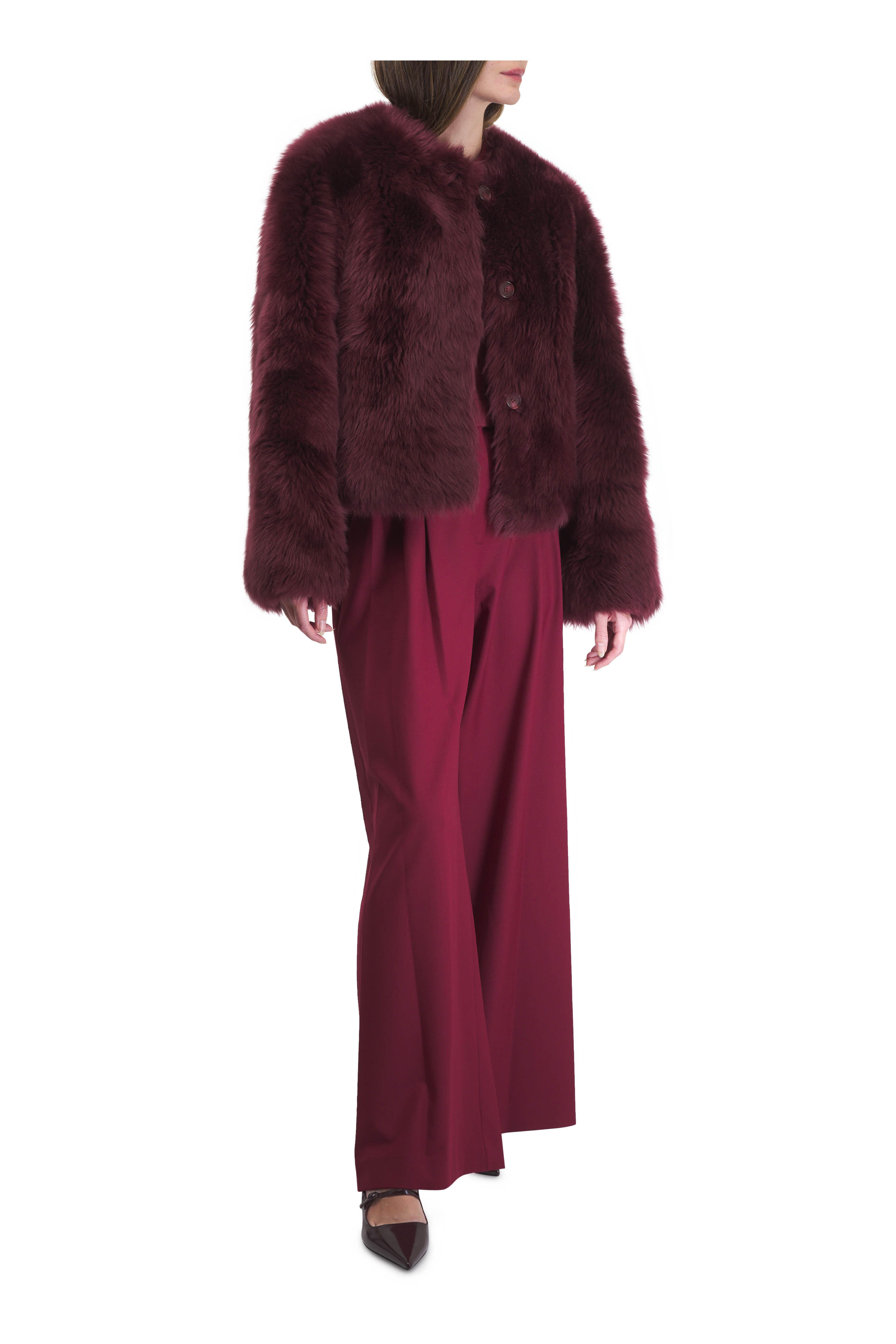 Jimmy Choo - Didi Deep Burgundy Patent Leather Slingback, 45mm