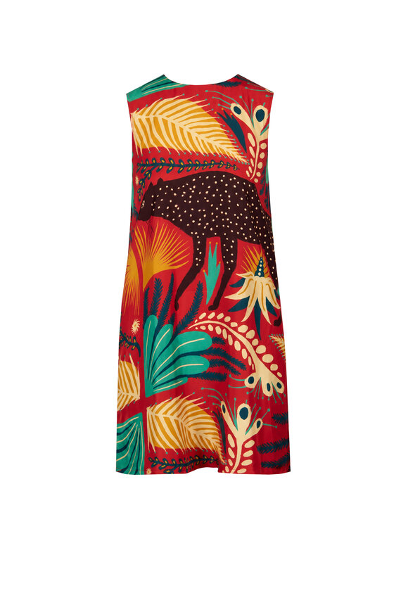 Etro Animal Print Silk Mini Shift Dress - view 1