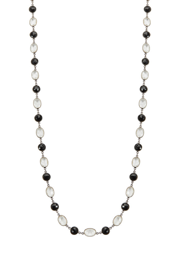 Loriann - Black Spinel & Clear Quartz Accessory Necklace