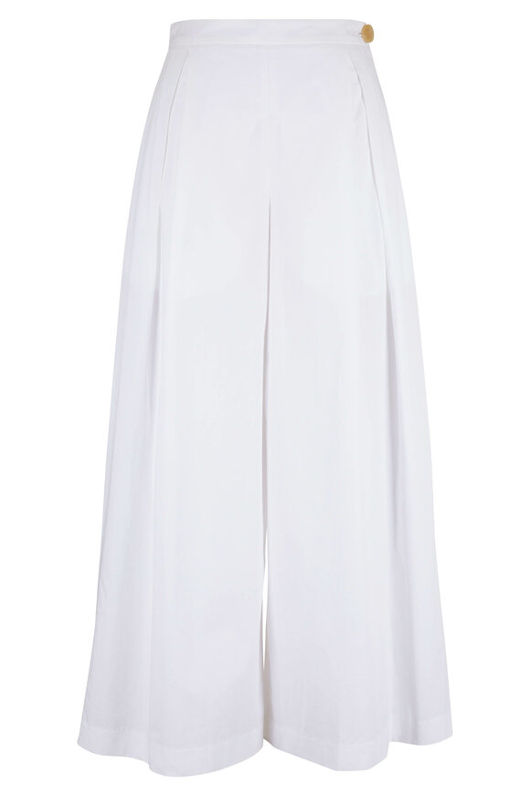 Vince - Optic White Pleated Culotte