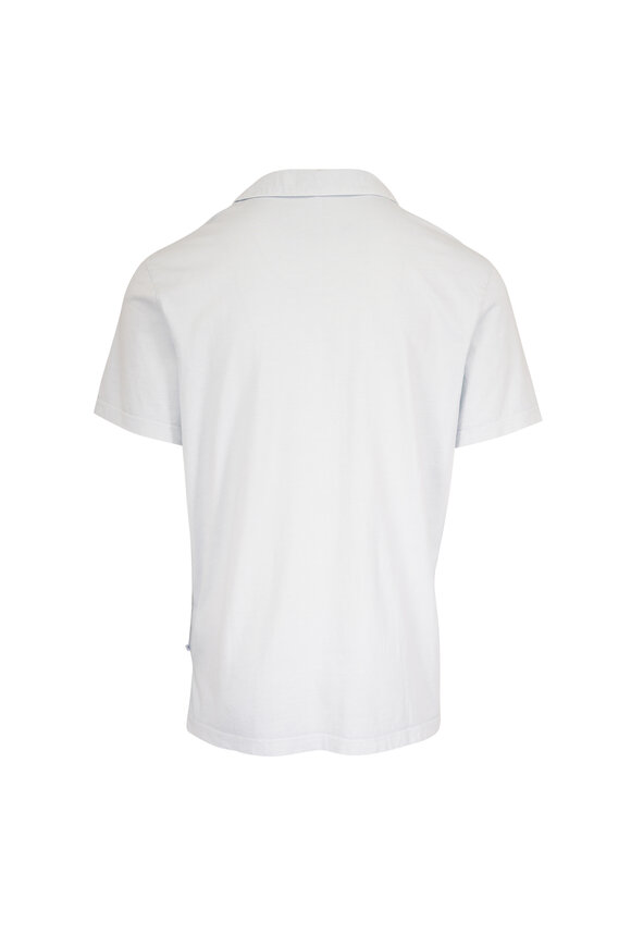 James Perse Memory Light Blue Cotton Polo - view 2