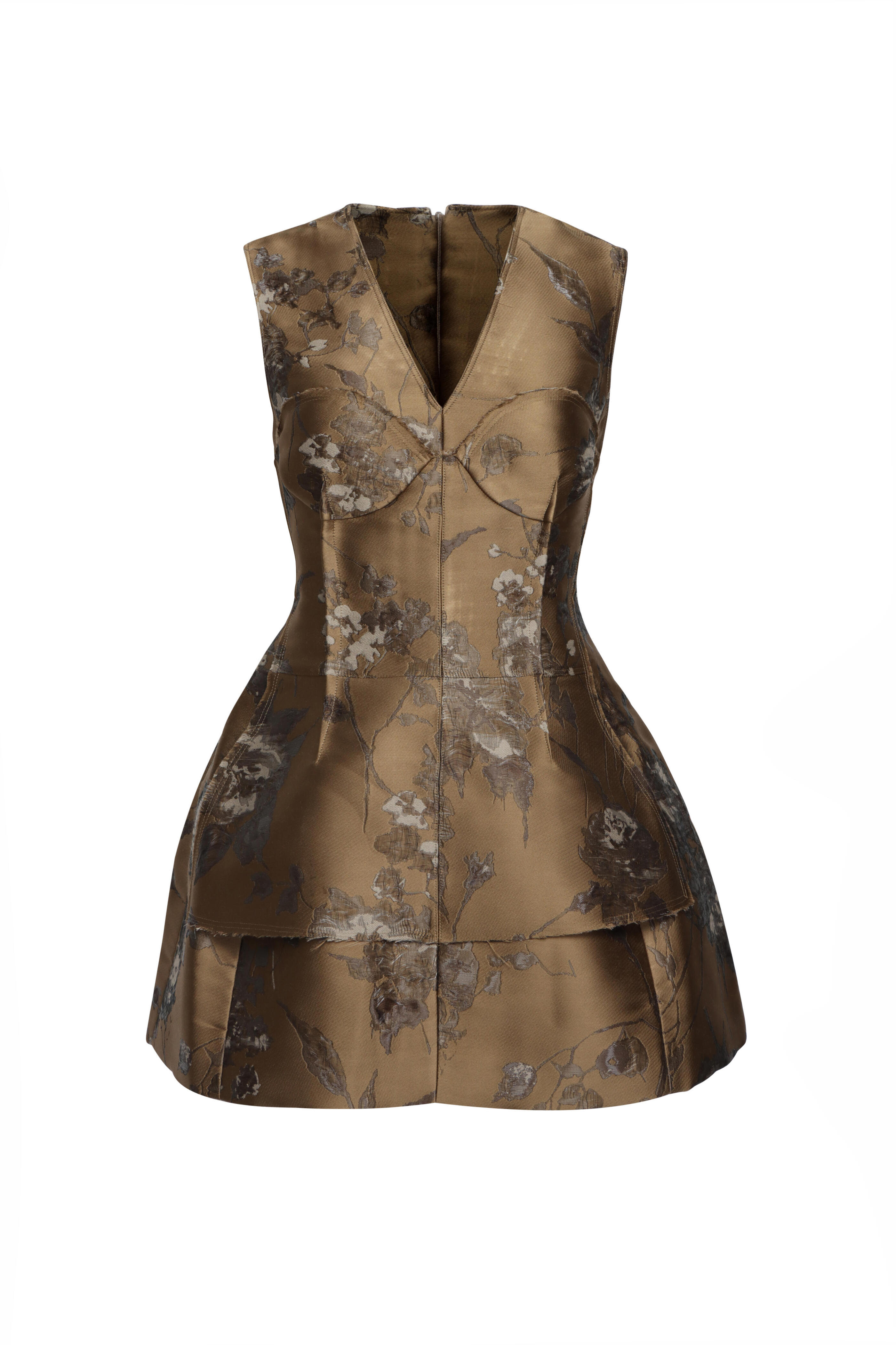 Simkhai - Brynelle Bronze Jacquard Mini Dress