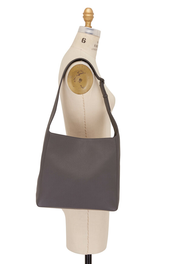The Row Piper Charcoal Leather Shoulder Bag - view 5