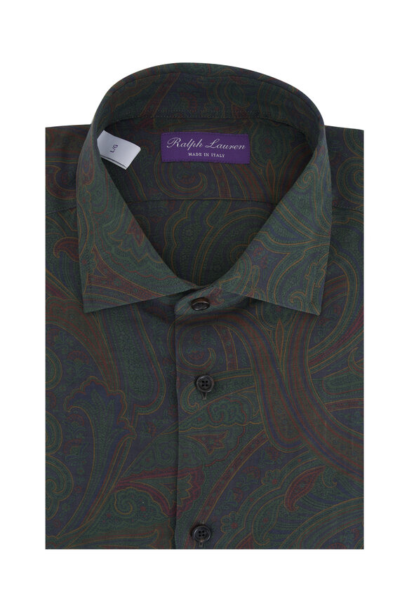 Ralph Lauren Purple Label Multicolor Paisley Sport Shirt 