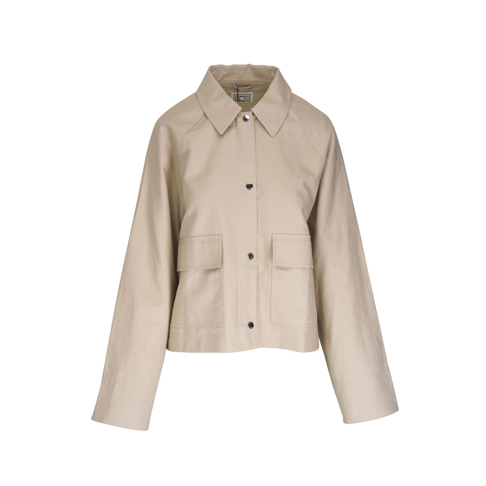 Totême - Sand Cotton Cropped Jacket | Mitchell Stores