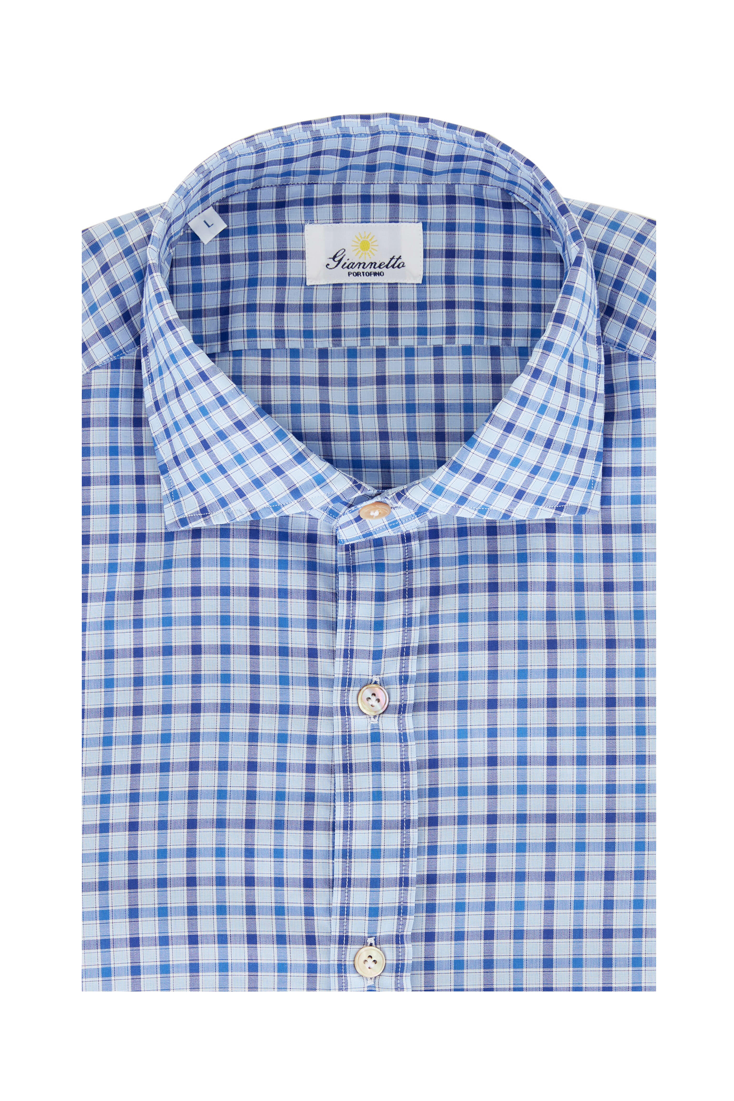 Giannetto Portofino Blanton Linen Cotton Solid Shirt In