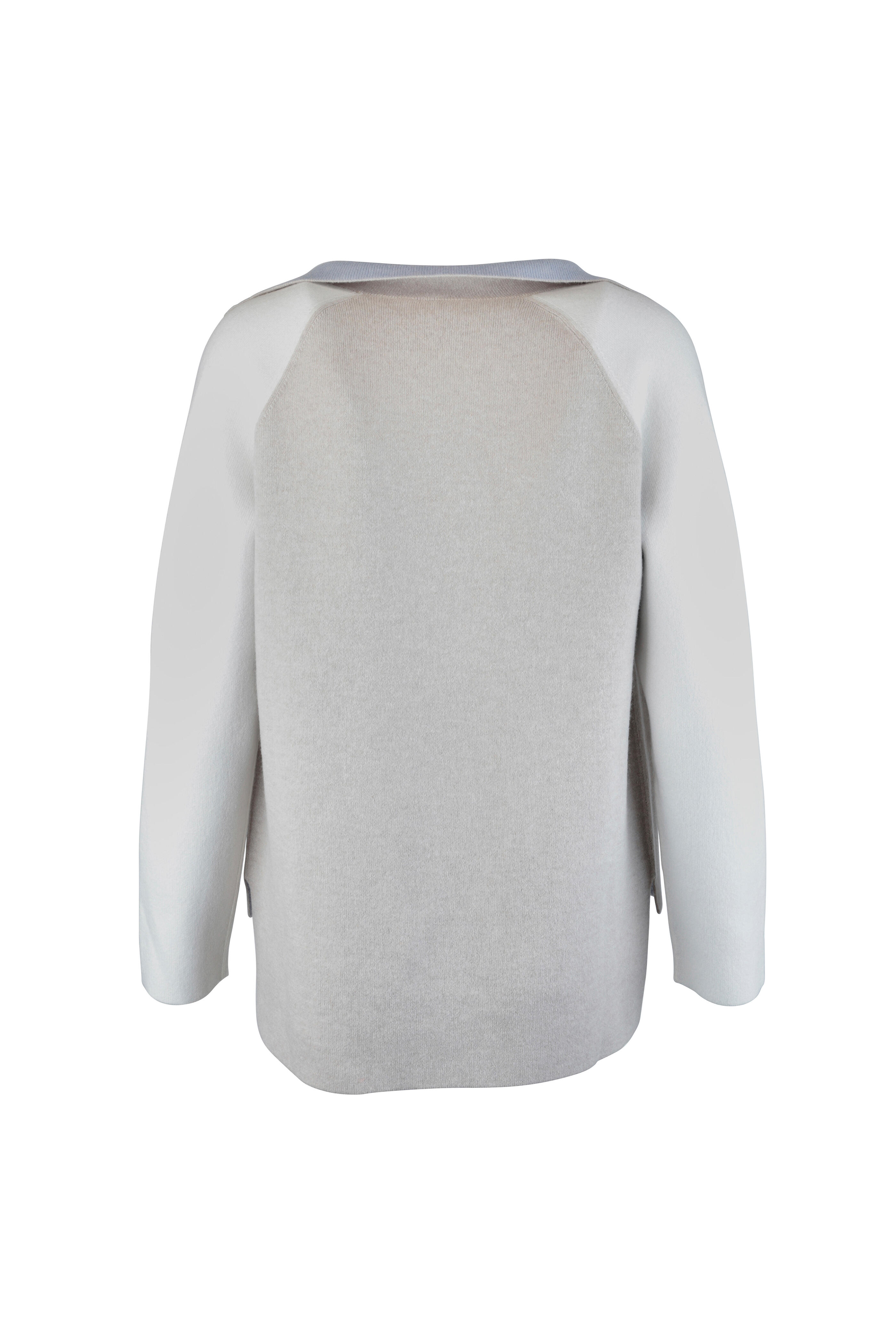 Akris - Ice, Sand & Cream Reversible Cashmere Jacket