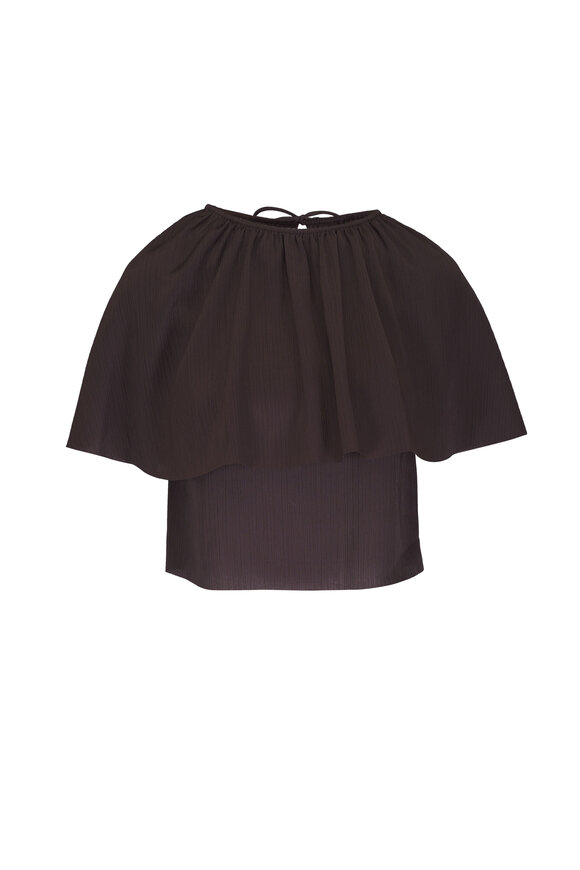 Vince Iron Convertible Plissé Cape Top - view 1
