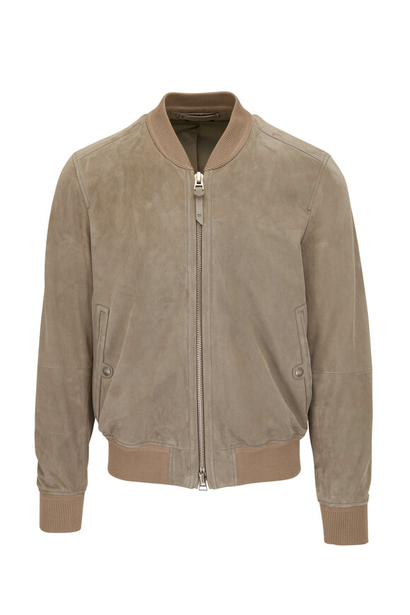 Tom Ford - Mushroom Suede Bomber Jacket
