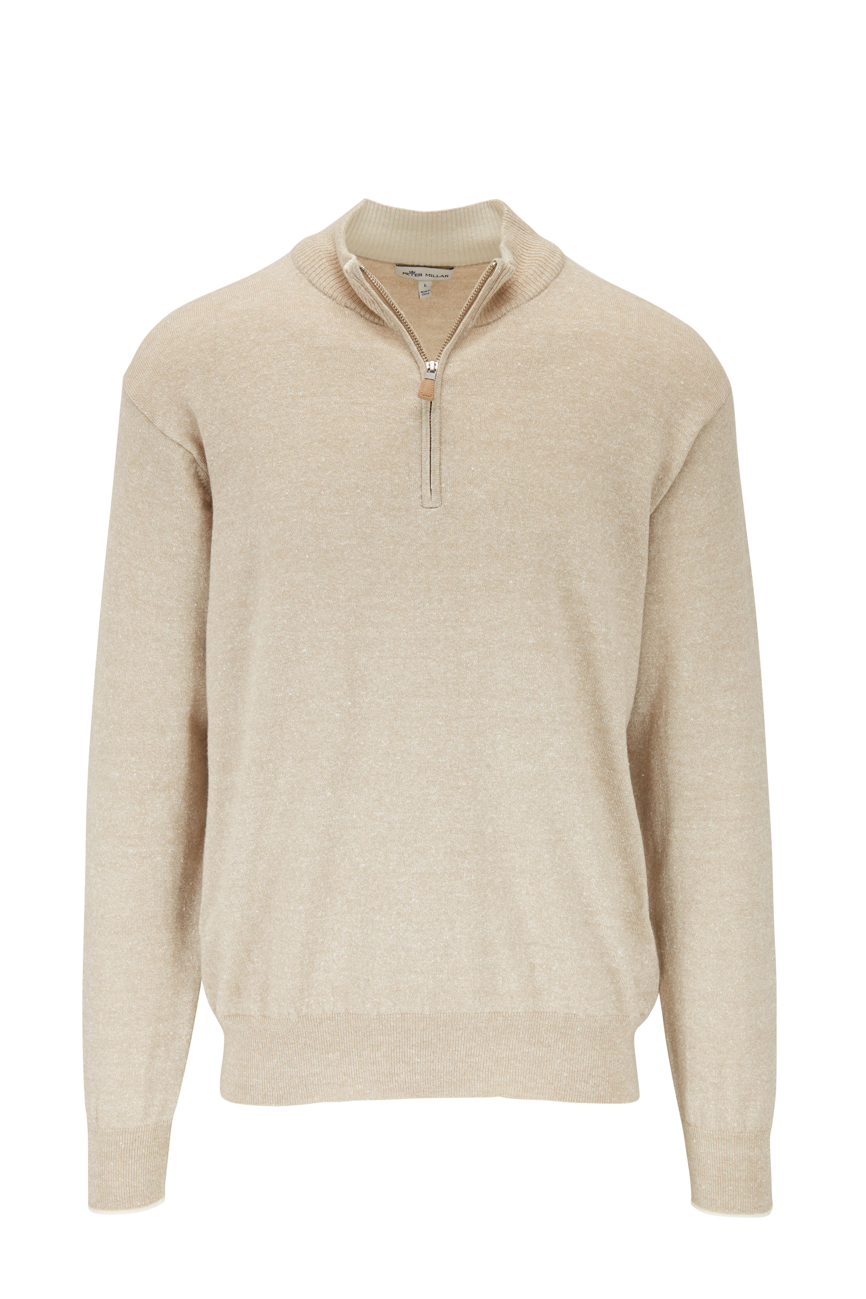 Peter Millar - Providence Tan Quarter-Zip Pullover