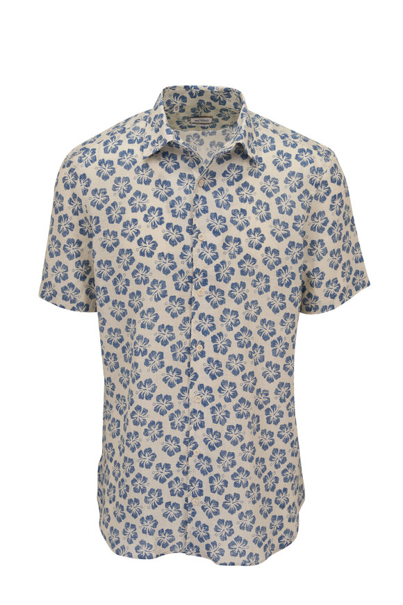 Atelier Munro - Blue Hawaiian Linen Shirt 