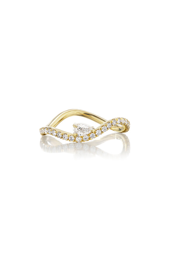 Vice Versa Meander Diamond Ring, Size 6.5