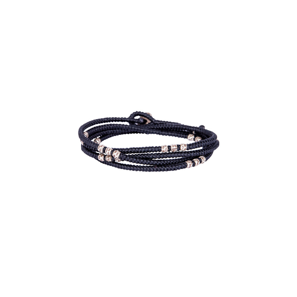 M. Cohen - Black Knitted Wrap Bracelet | Mitchell Stores