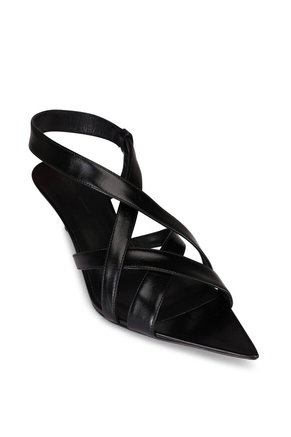 Khaite Sadie Black Leather Multi Strap Sandal, 55mm - view 1