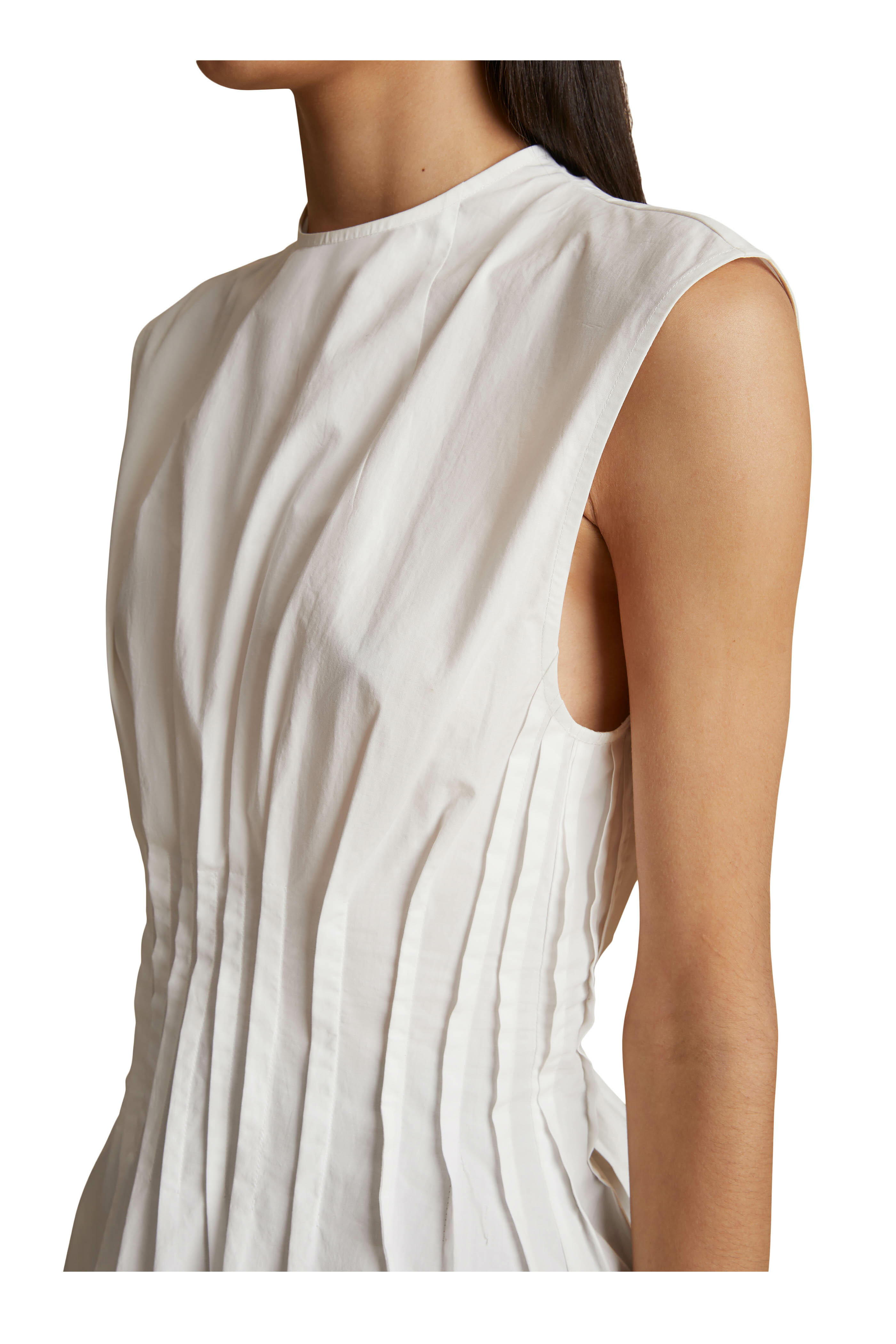 Khaite - Westin Bone Poplin Cotton Top