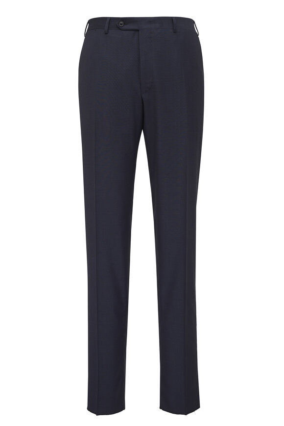 Canali Midnight Micro Check Wool Suit - view 4