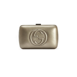 GUCCI Leather handbag with l detail グッチ フック Gucci Hook & Loop Leather Exterior Bags & Handbags for Women