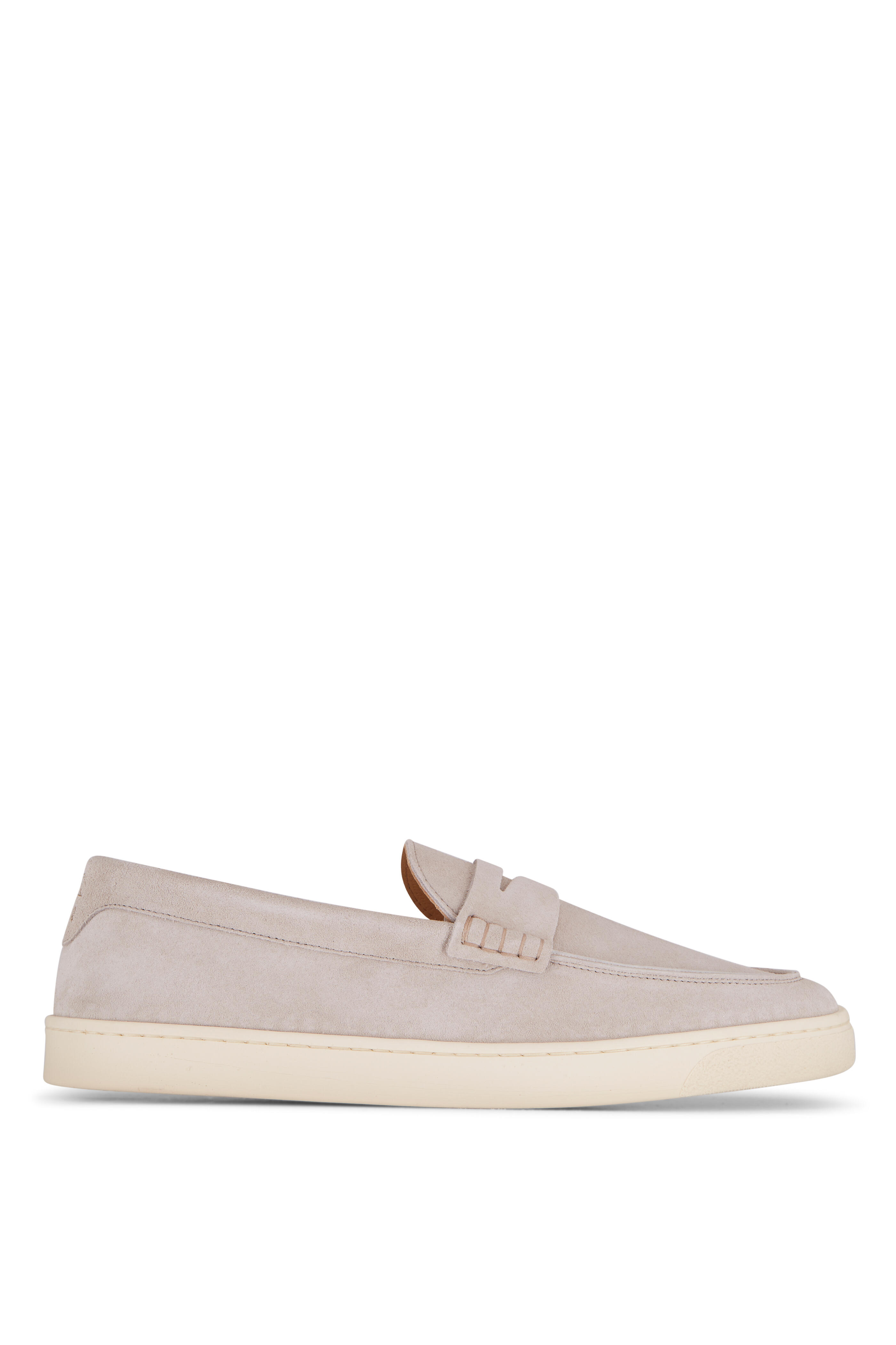 Brunello Cucinelli - Gray Suede Loafer Sneaker | Mitchell Stores