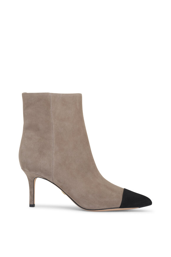 Veronica Beard - Lisa Taupe & Black Suede Boot, 70mm