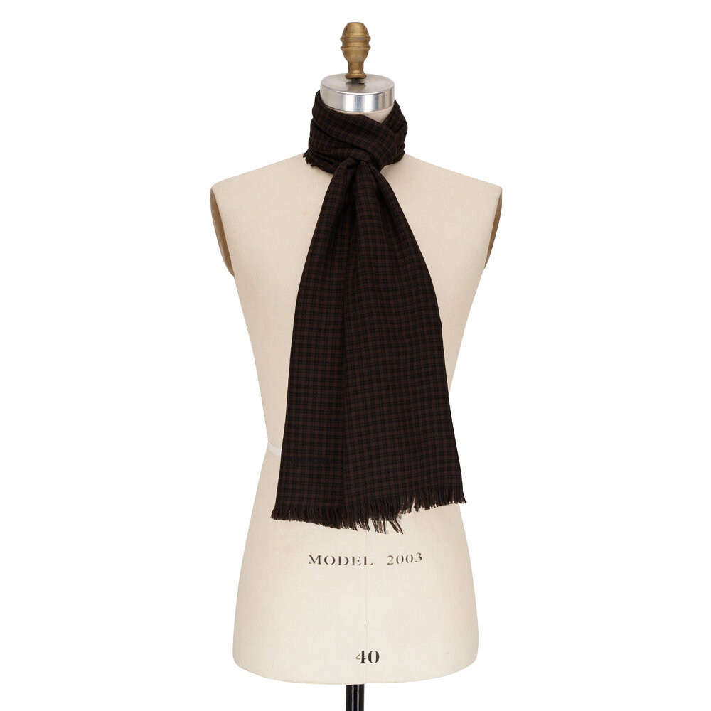 小物 Brushed Scarf / CHECKED BLACK Brushed Scarf / CHECKED BLACK | THE INOUE BROTHERS