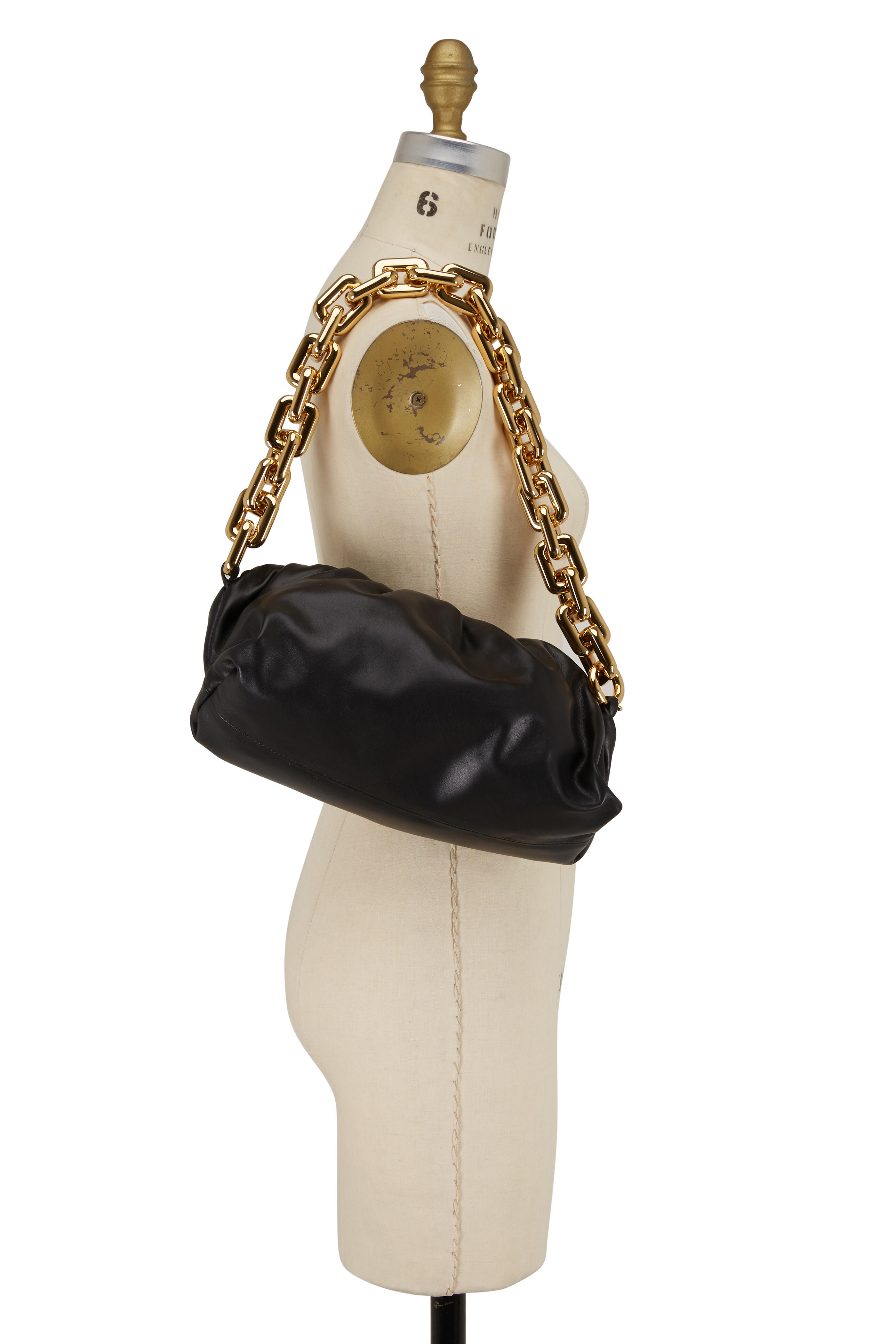 The Chain Pouch Leather Clutch By Bottega Veneta