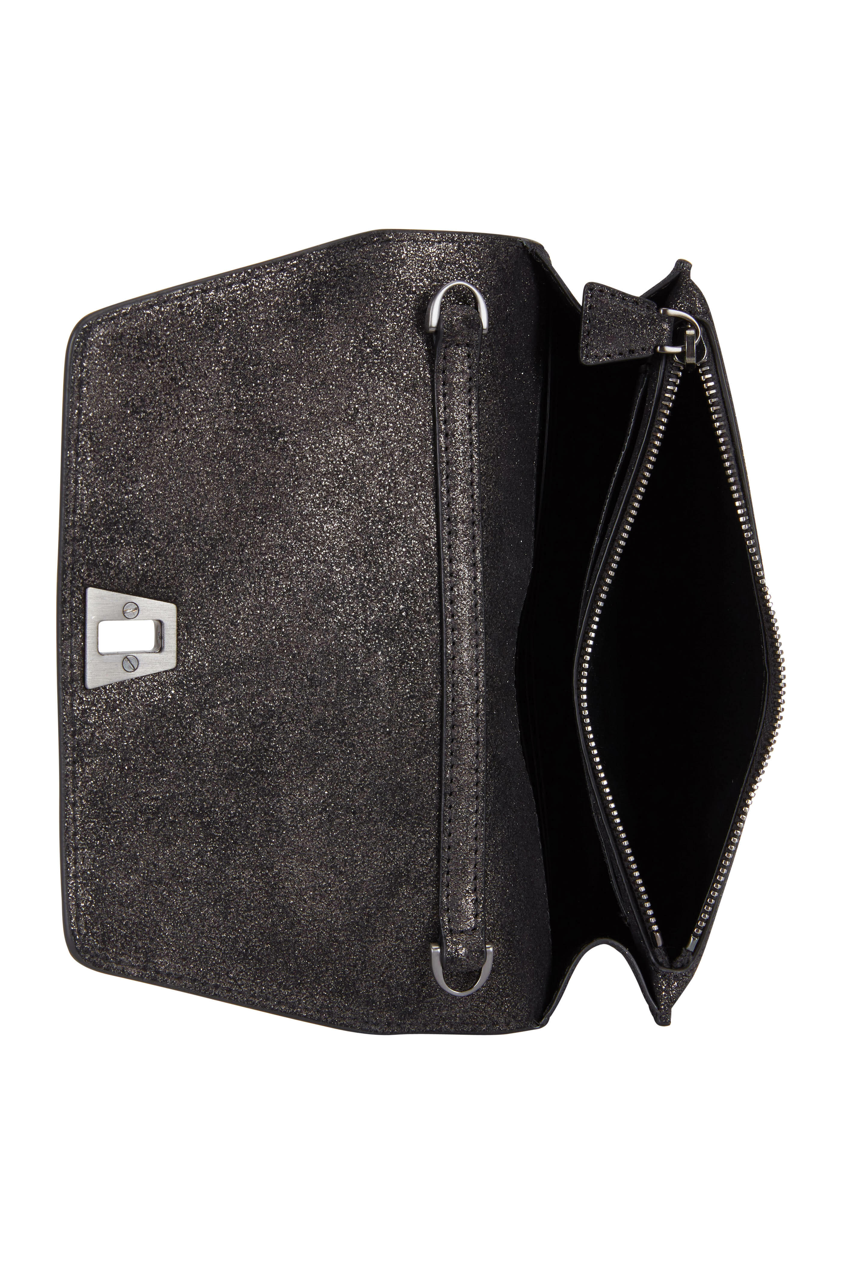 Akris Anouk Graphite Studded Mini Envelope Crossbody Bag