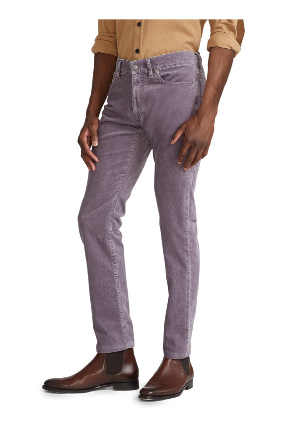 Ralph Lauren Purple Label - Purple Sage Slim Fit Stretch Corduroy Pant