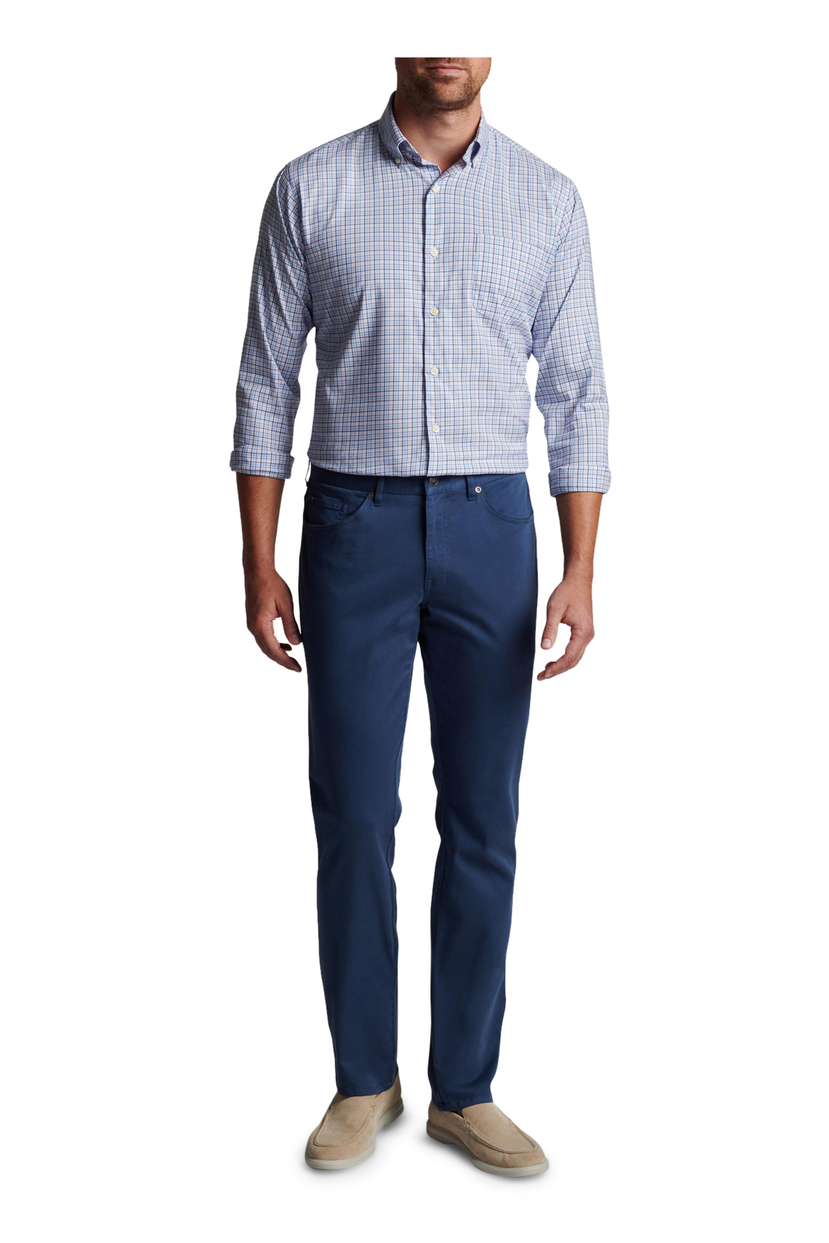 Peter Millar - Eddings Crown Multicolor Mini Check Sport Shirt - view 2