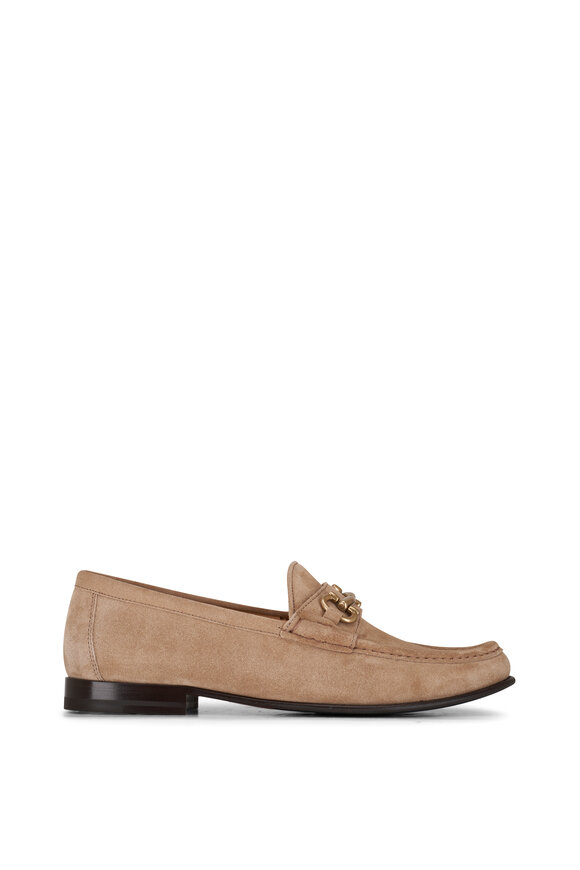 Brunello Cucinelli - Tan Suede & Brass Bit  Loafer