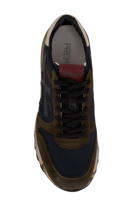 Premiata - Mick Navy & Olive Suede Sneaker 