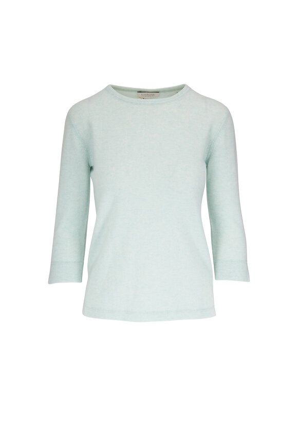 Kinross - Jade Three-Quarter Sleeve Crewneck Sweater