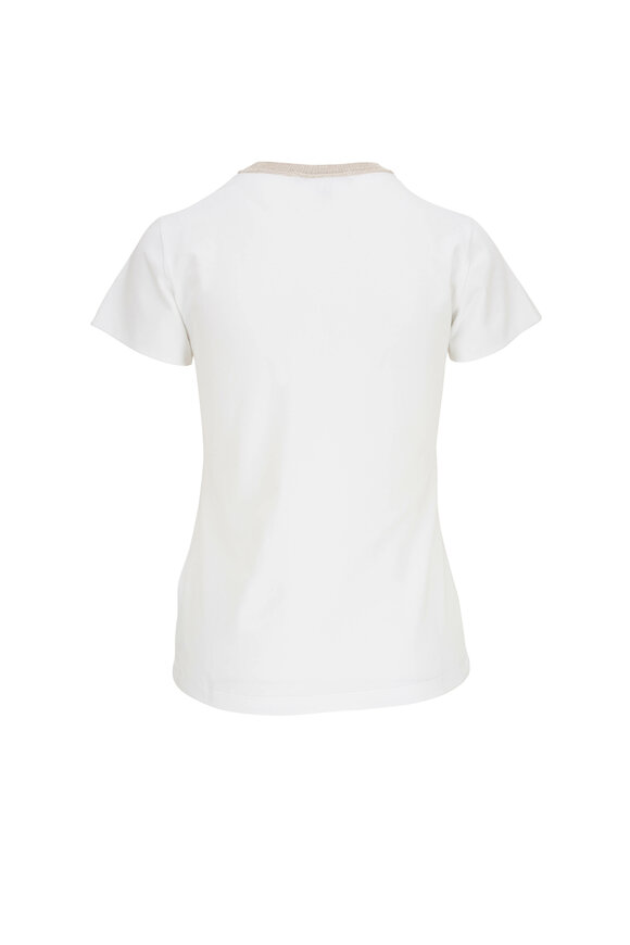Dorothee Schumacher - All Time Favorites Camellia White Lurex T-Shirt