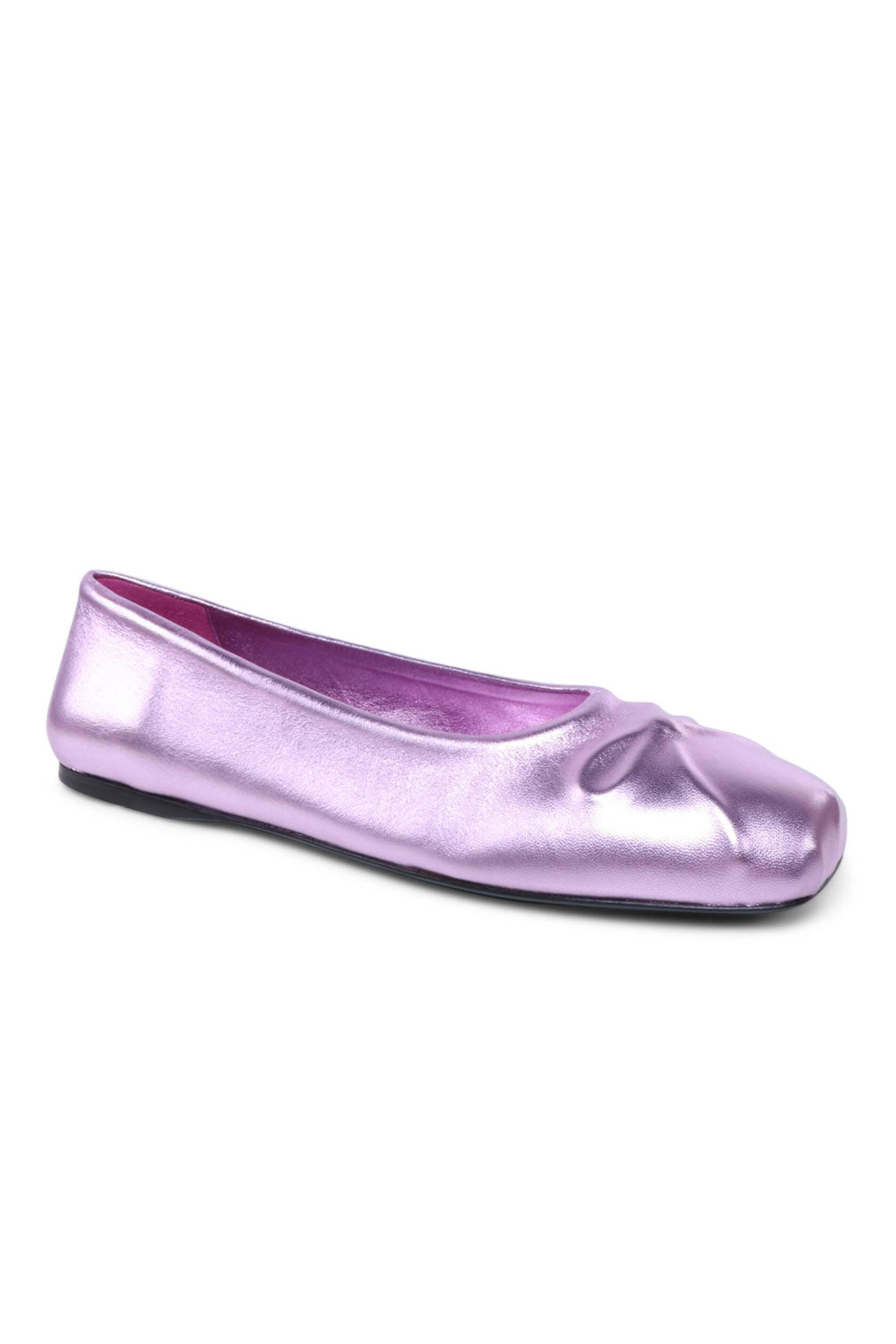 Marni - Dancer Metallic Ballet Flats in Pink