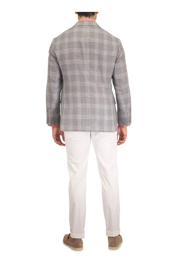 Brunello Cucinelli Gray Plaid Sportcoat - view 5