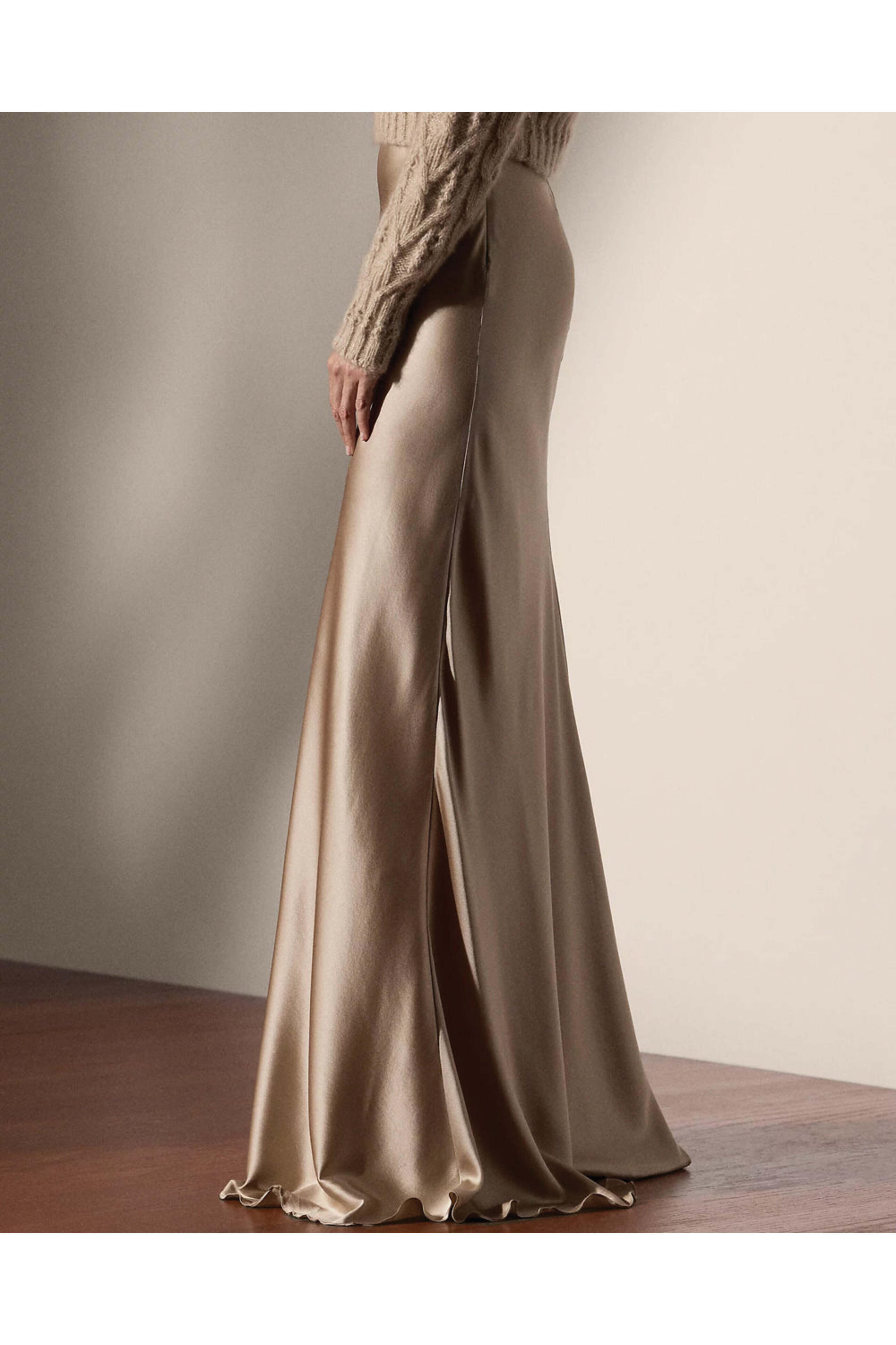 Ralph Lauren - Mineral Satin Masina Maxi Skirt