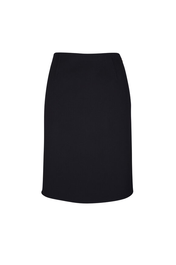 Loro Piana Vivian Black Baby Cashmere Skirt
