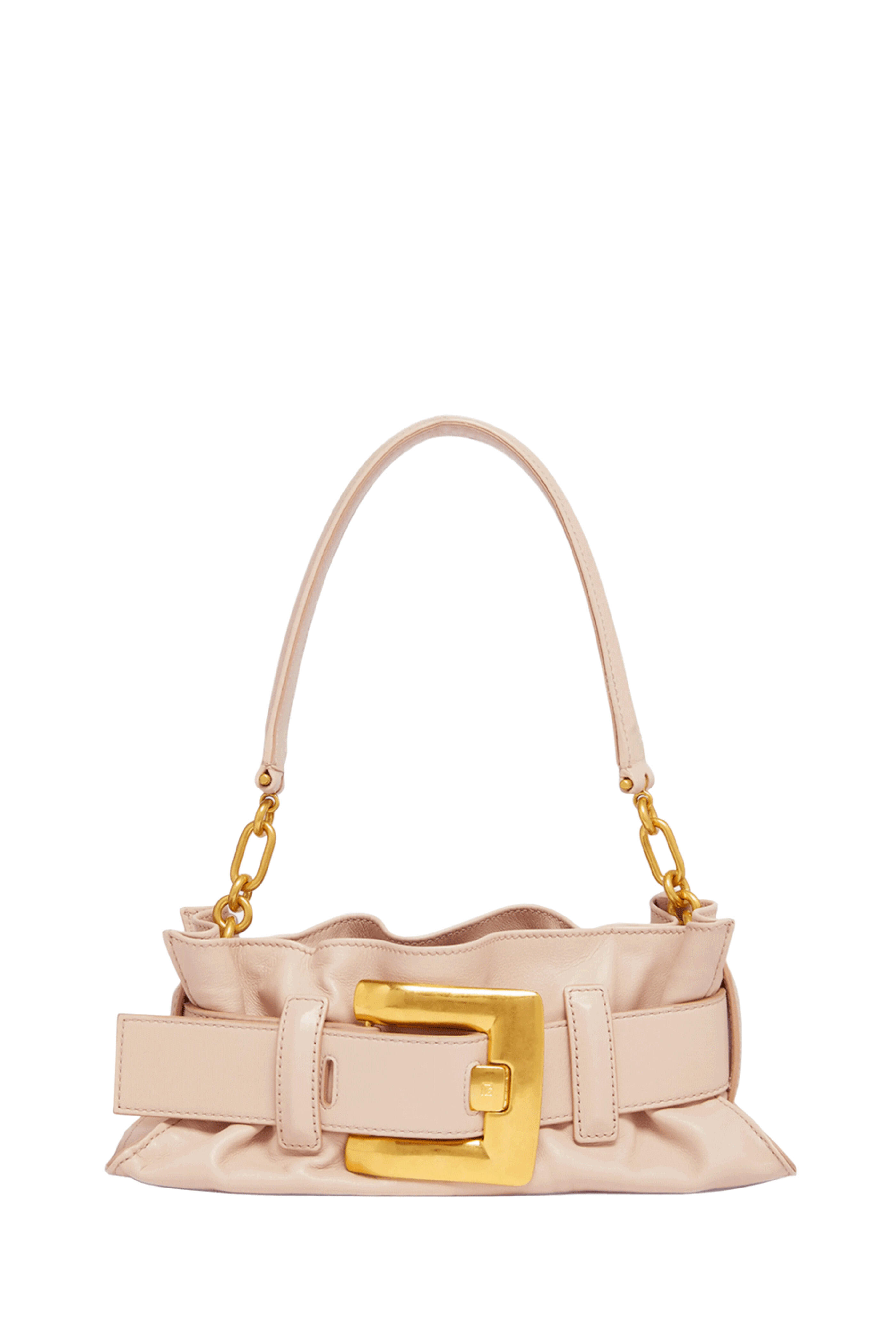 【関税＆送料込み】Balmain Sync Mini Shoulder Bag Balmain Sync Chain Mini Top-Handle Bag in Calfskin Leather