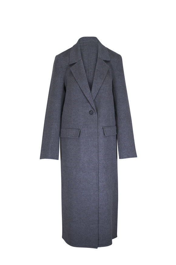 Totême Classic Medium Gray Double Face Wool Coat