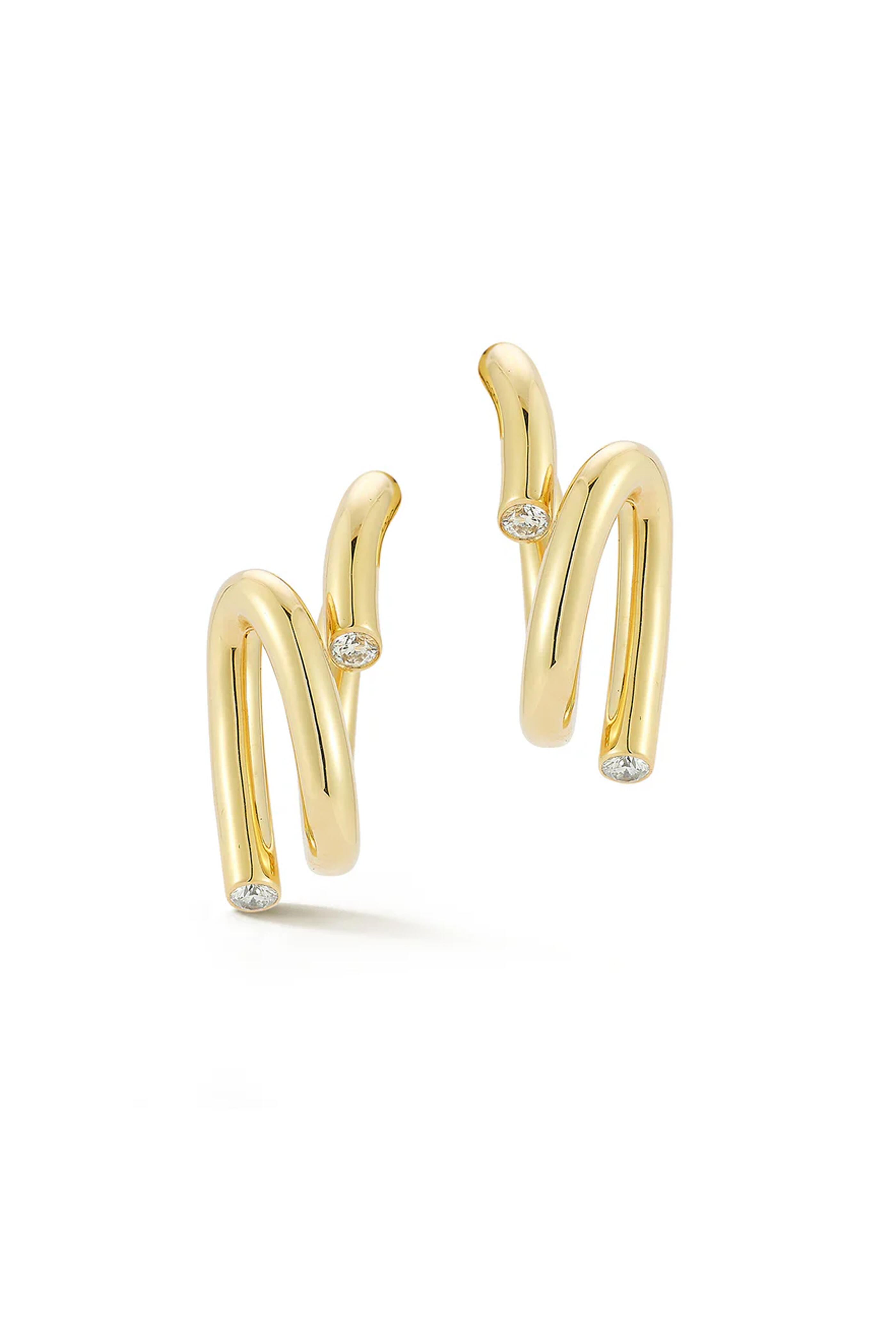 Walters Faith - Thoby Gold Duet Spiral Earrings