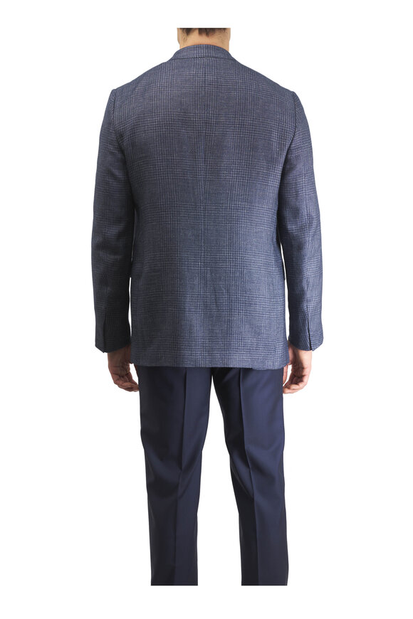 Zegna Transeasonal Navy Blue Flat Front Wool Pant - view 6