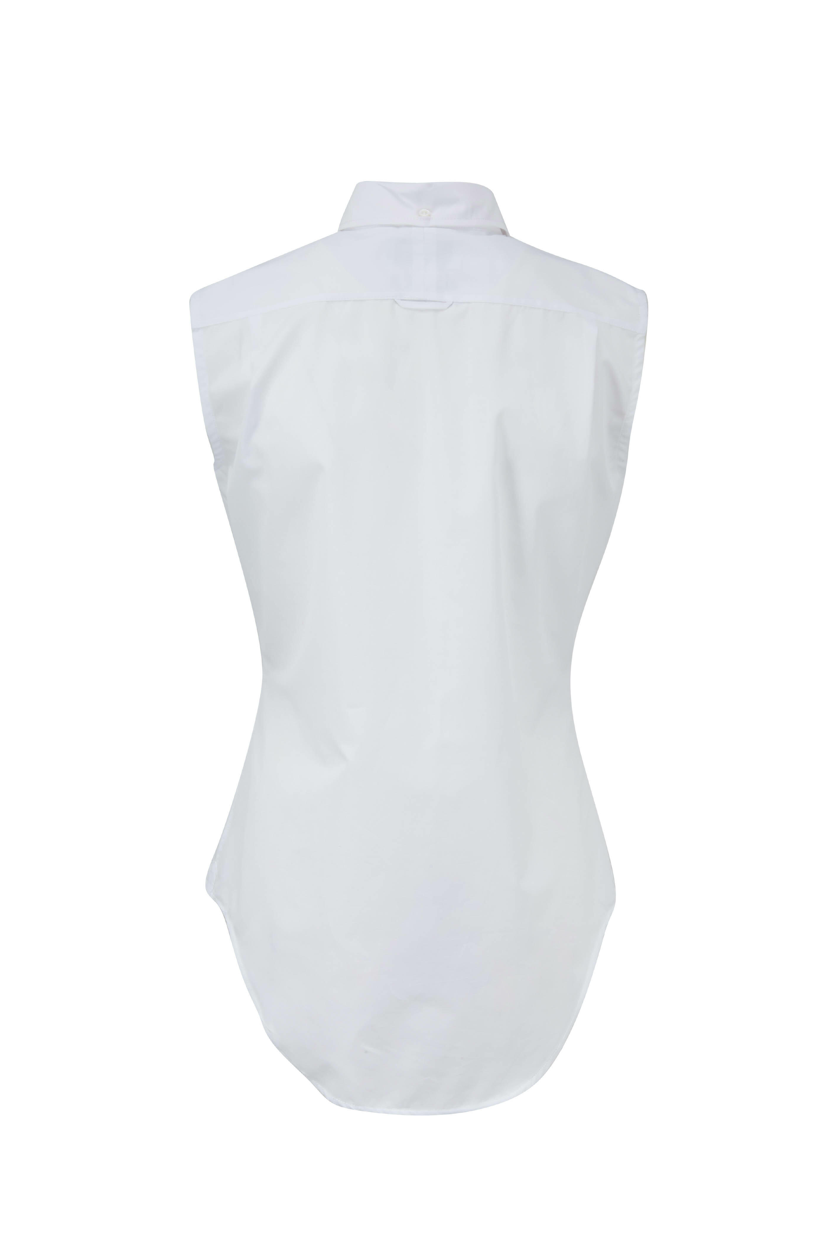 Thom Browne - Classic White Poplin Sleeveless Shirt