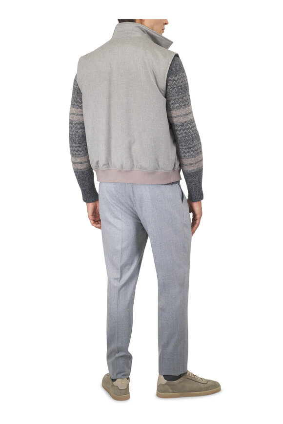 Brunello Cucinelli Gray Wool Separate Suit Pant - view 4