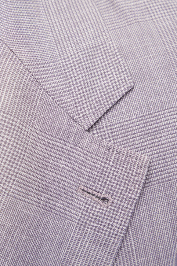 Brunello Cucinelli - Lavender Plaid Wool, Linen & Silk Sportcoat