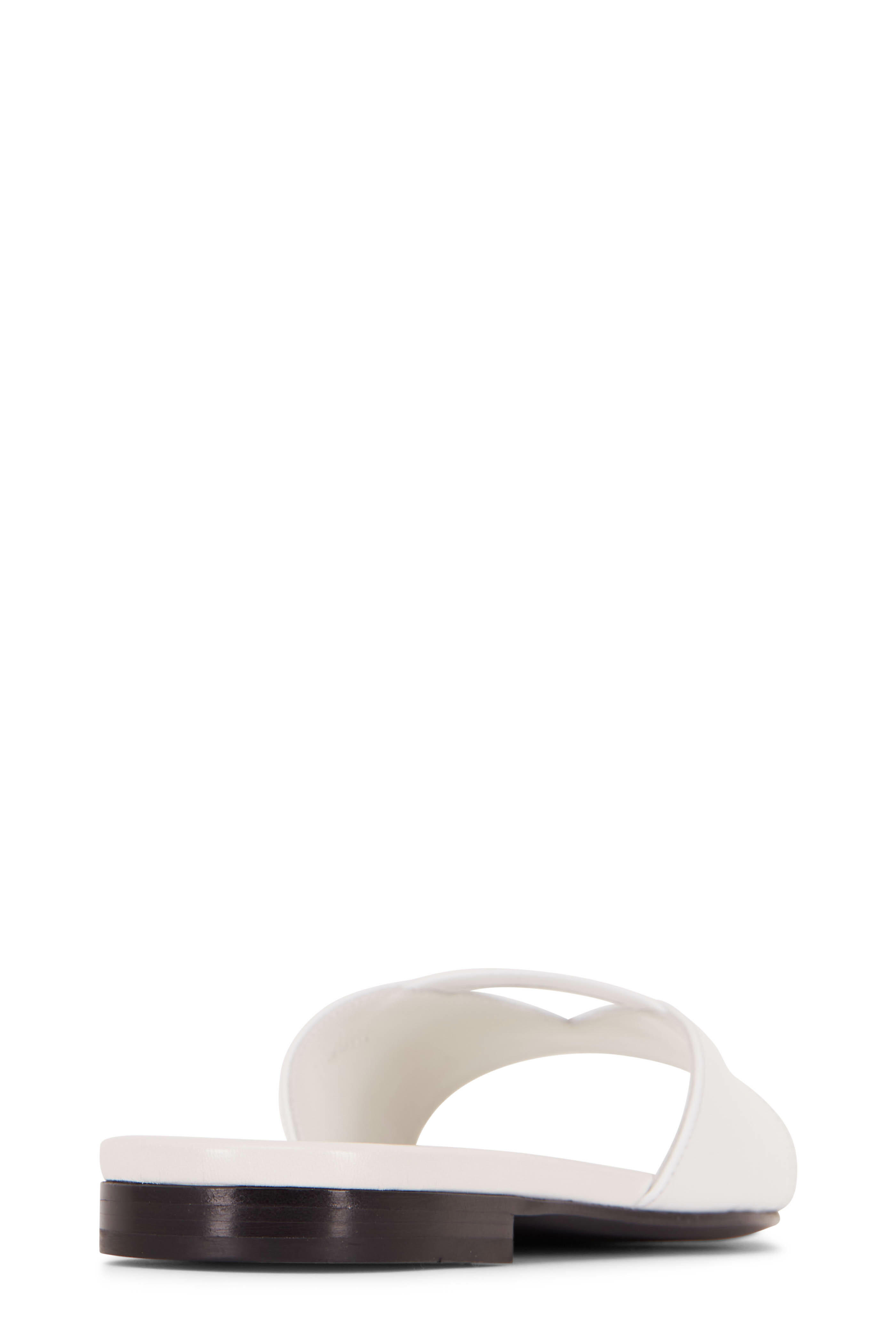 Prada - White Patent Leather Pool Slide | Mitchell Stores