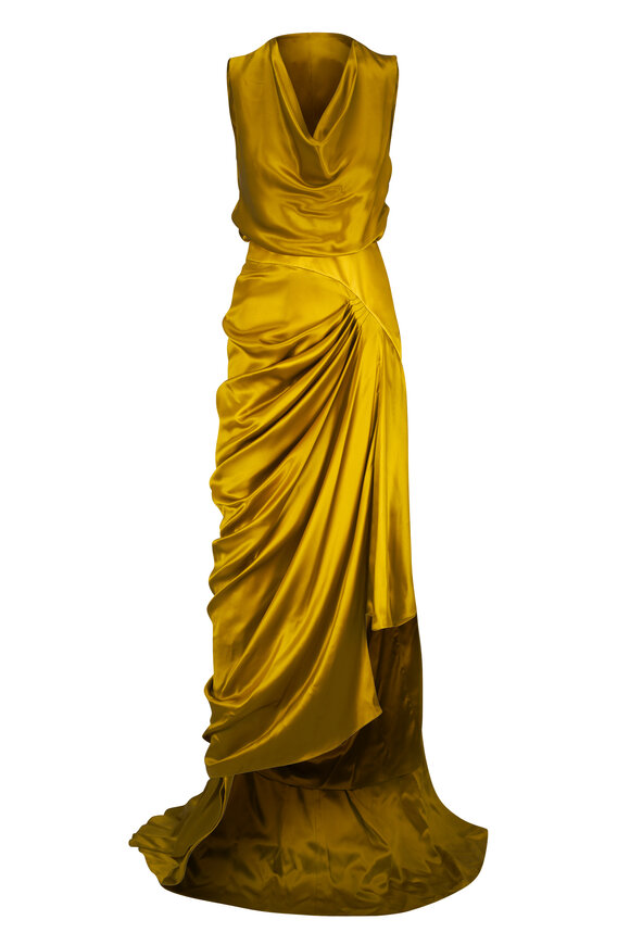 Valentino Chartreuse Silk Gown