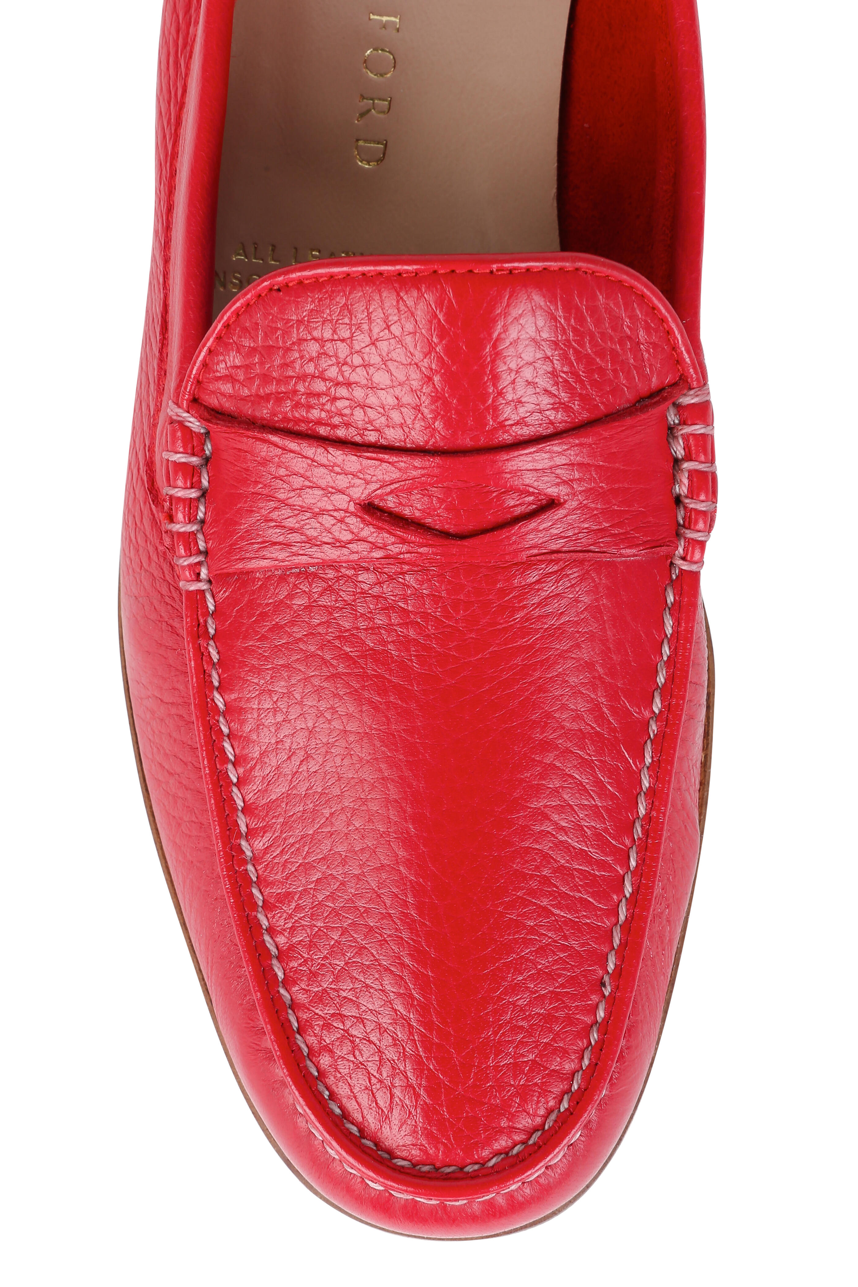 Gravati - Red Leather Penny Loafer